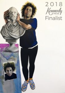 Wendy Mocke as Queequeg - Mark Thompson - Drawn mixed media, pastels, charcoal, gouache on prepared paper